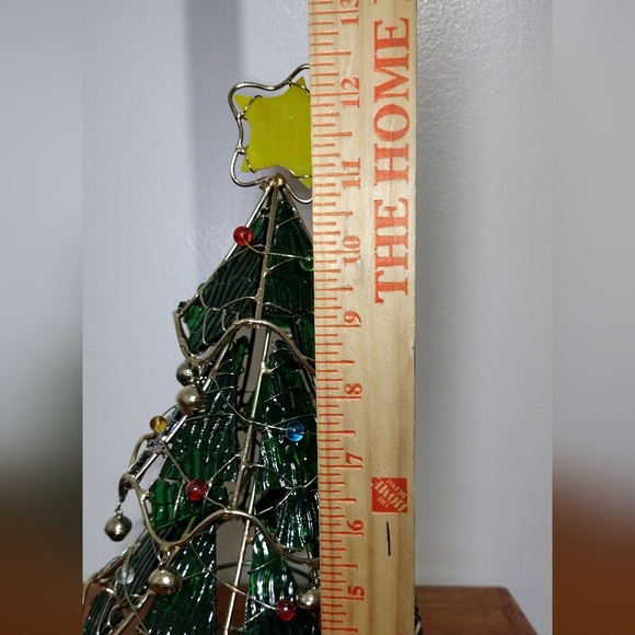 Stained Glass Christmas Tree tea light CANDLE HOLDER - Picture 5 of 8